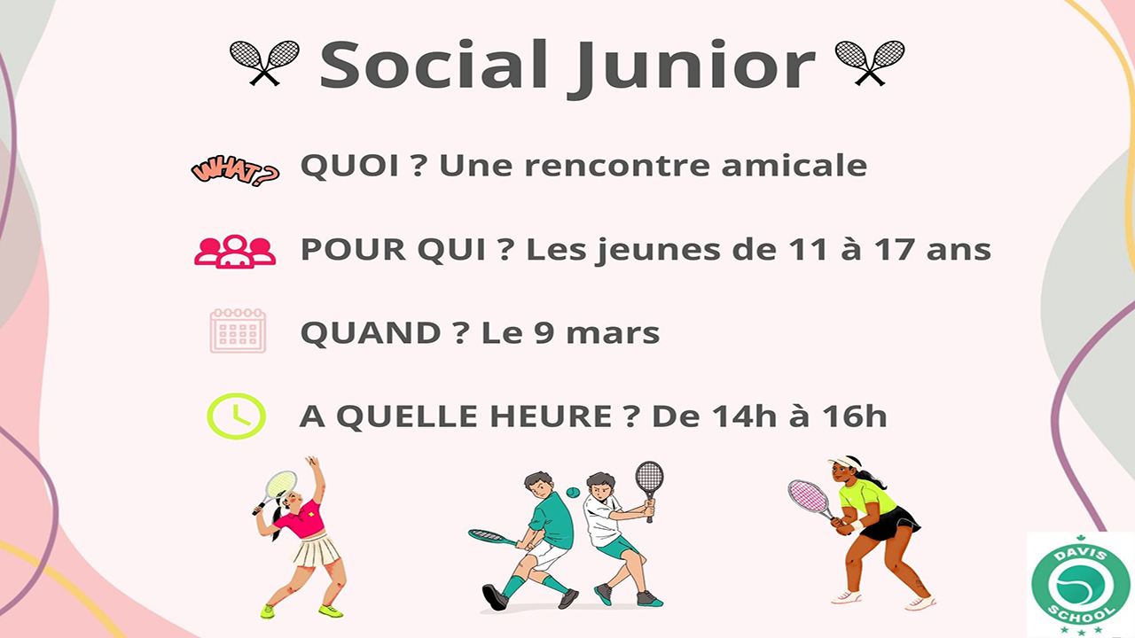 Social Juniors: Samedi 9 mars