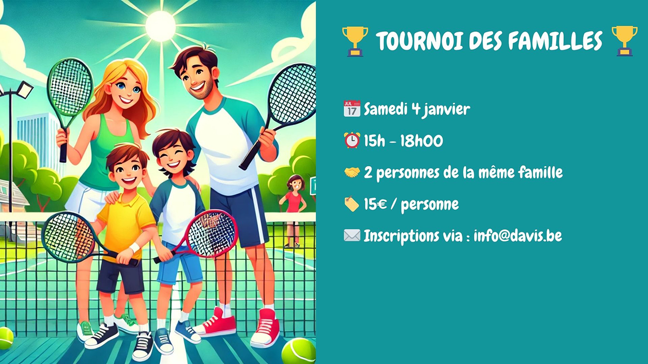 Tournoi des Familles : Samedi 4 janvier