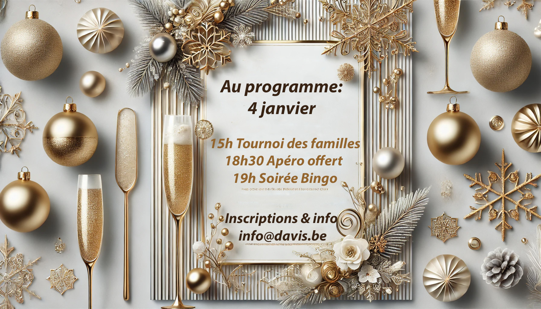 Au programme du Samedi 4 janvier