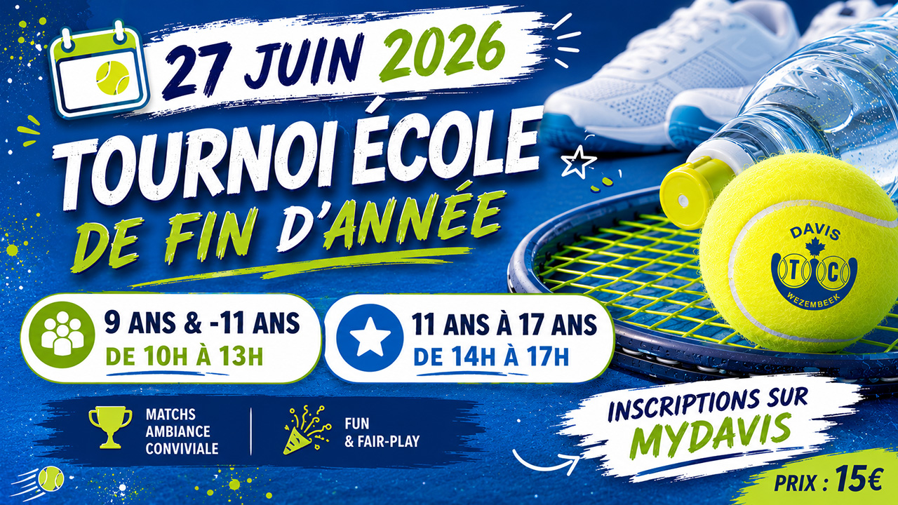 Tournoi de 9 ans à 17 ans : 27 juin