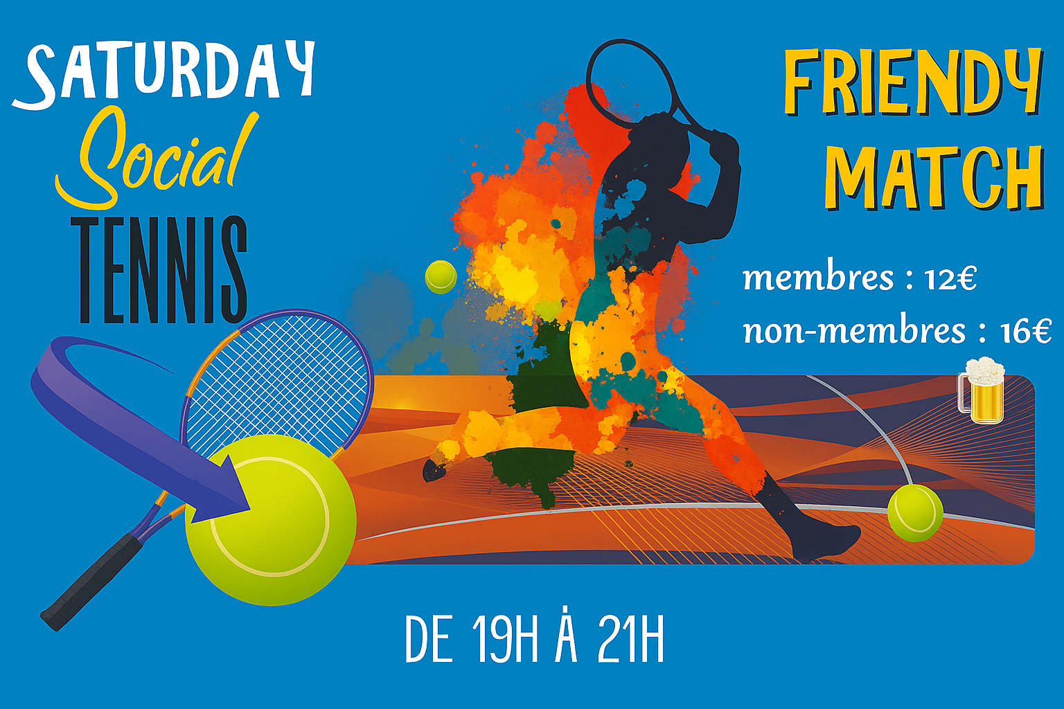 Social tennis: Samedi 27 septembre