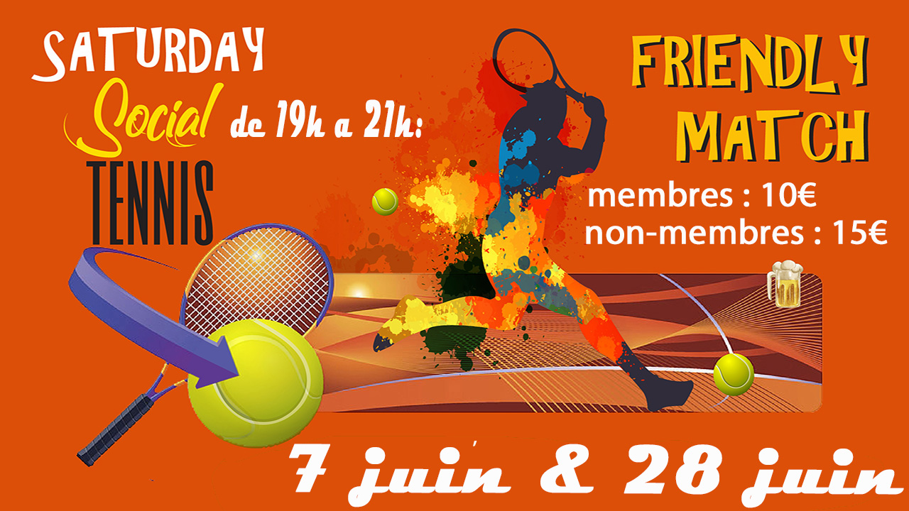 Social tennis: Samedi 7 juin