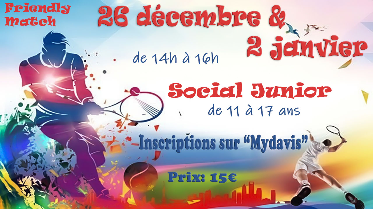 Social Junior : 26 décembre & 2 janvier