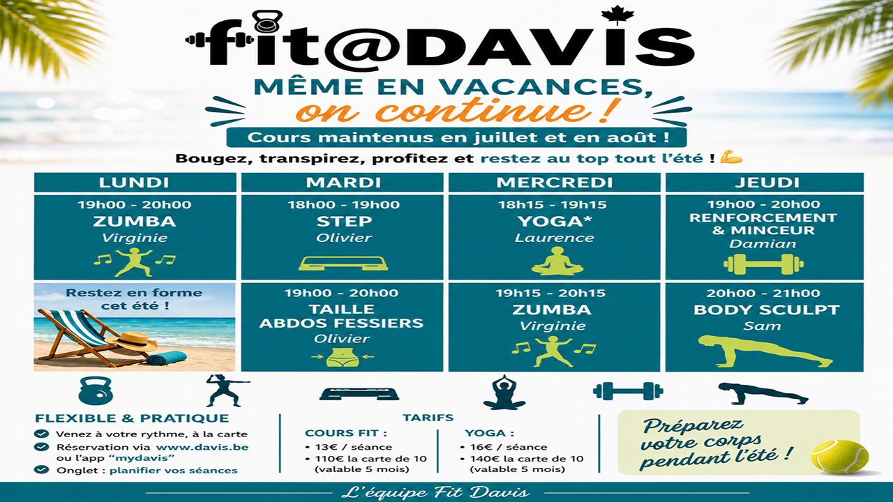 Bougez tout l’été avec Fit@Davis !